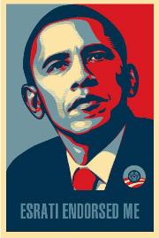 Obama poster: Esrati Endorsed Me