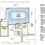 Site plan for proposed new Downtown Dayton Ice Arena on Dave Hall Plaza