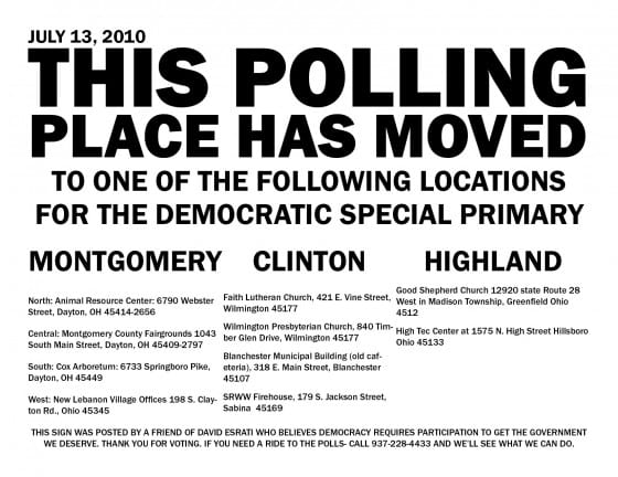Polling places PDF for print