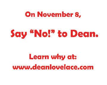 Anti-Dean Lovelace ad created by David Lauri