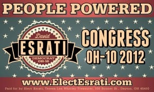 David Esrati campaign banner for Congress OH10 2012