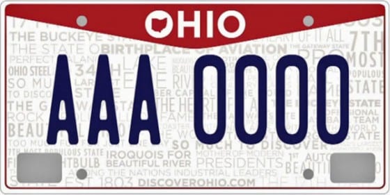 New Ohio 2011 License Plate Design