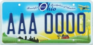 Ohio "Beautiful" design for license plates, 2010