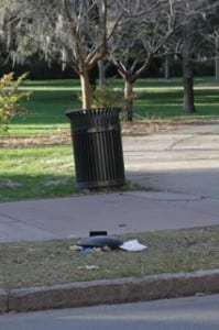 Above and in-ground trash cans