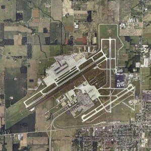 Arial view Dayton Airport
