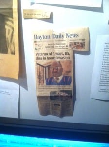 Dayton Daily News cutting about SGM Woodall Murder