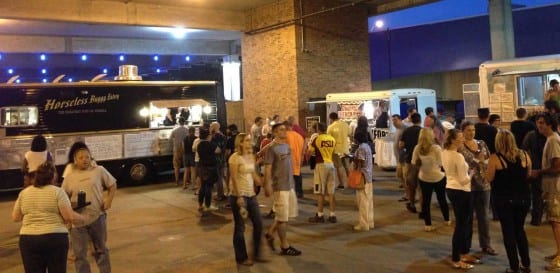 Food trucks in Dayton at Fifth and Jefferson