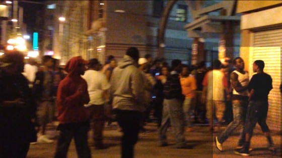 screen grab from melee, with kid identified who hit David Esrati
