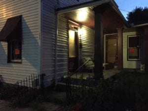 Photo of unsecured vacated nuisance house in Dayton Ohio