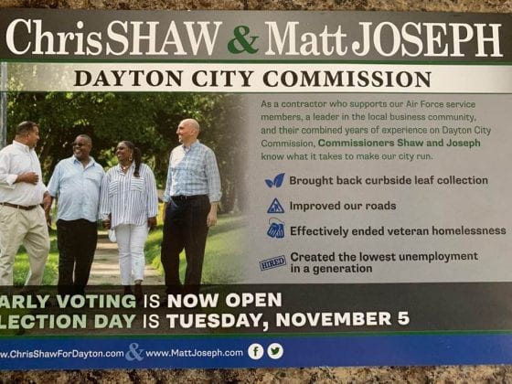Matt Joseph and Chris Shaw mailer for black people in their Dayton City Commission race
