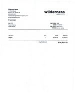 thumbnail of Wilderness invoice 1660 7-15-19 for $26500