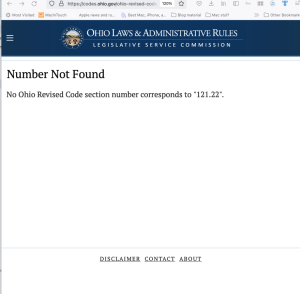 Ohio Codes no longer online?
