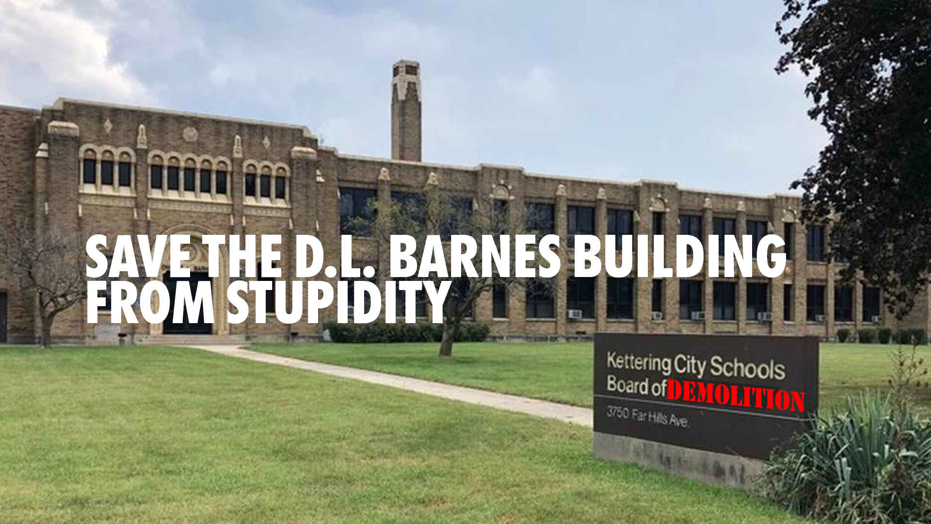 Save the DL Barnes building from stupidity in Kettering