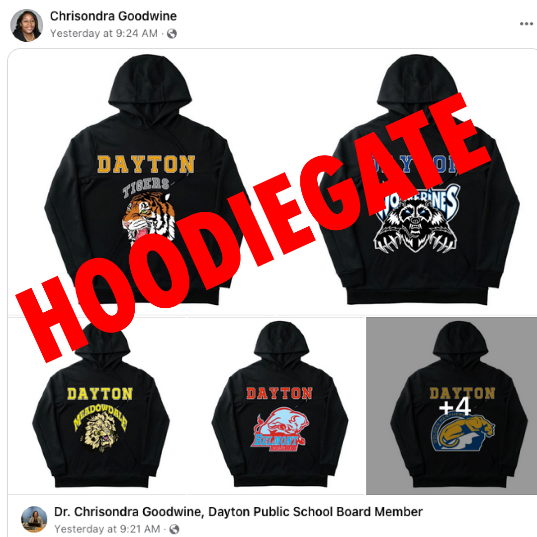 Dayton Public School board illegally approves spending $68K on hoodies, despite acknowledging that they didn't follow procedure and the district bought them without board approval or an RFP
