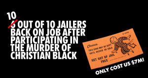 10 out of 10 jailers back on the job after killing Christian Black