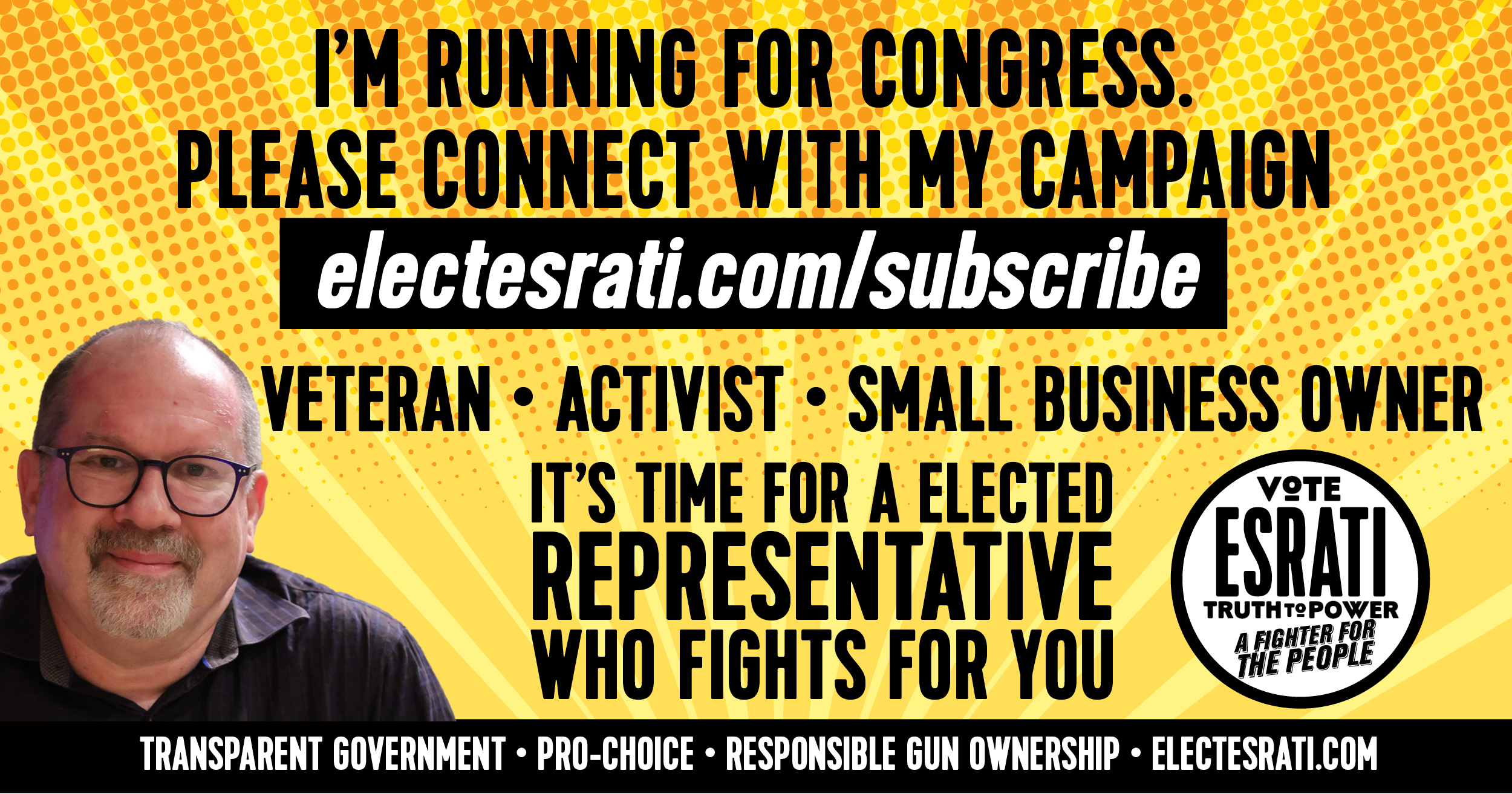 David Esrati is busy running for Congress